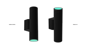 Opus Sconce Black, RGBW Down and Up
